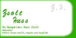 zsolt huss business card